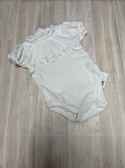 3-6m White Eyelet Onesie