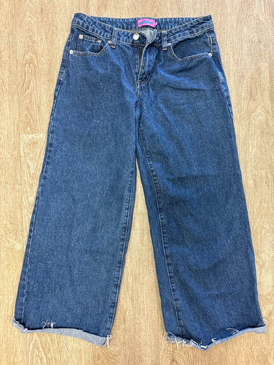 Womens Small Edikted Medium Wash Wide Leg Denim