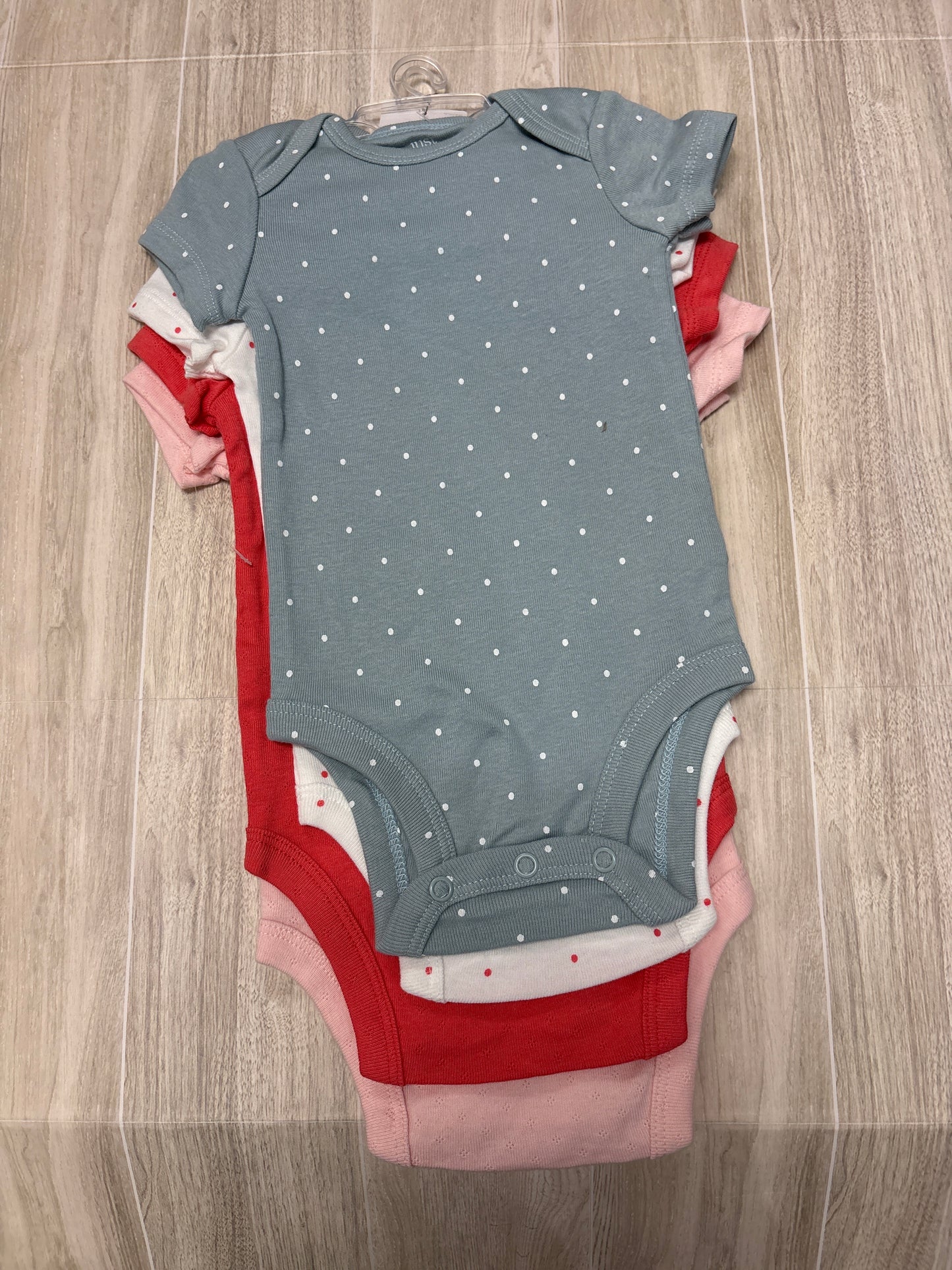 NWT 3m Pink/White/Blue Onesie 4 Pack