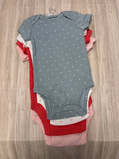 NWT 3m Pink/White/Blue Onesie 4 Pack