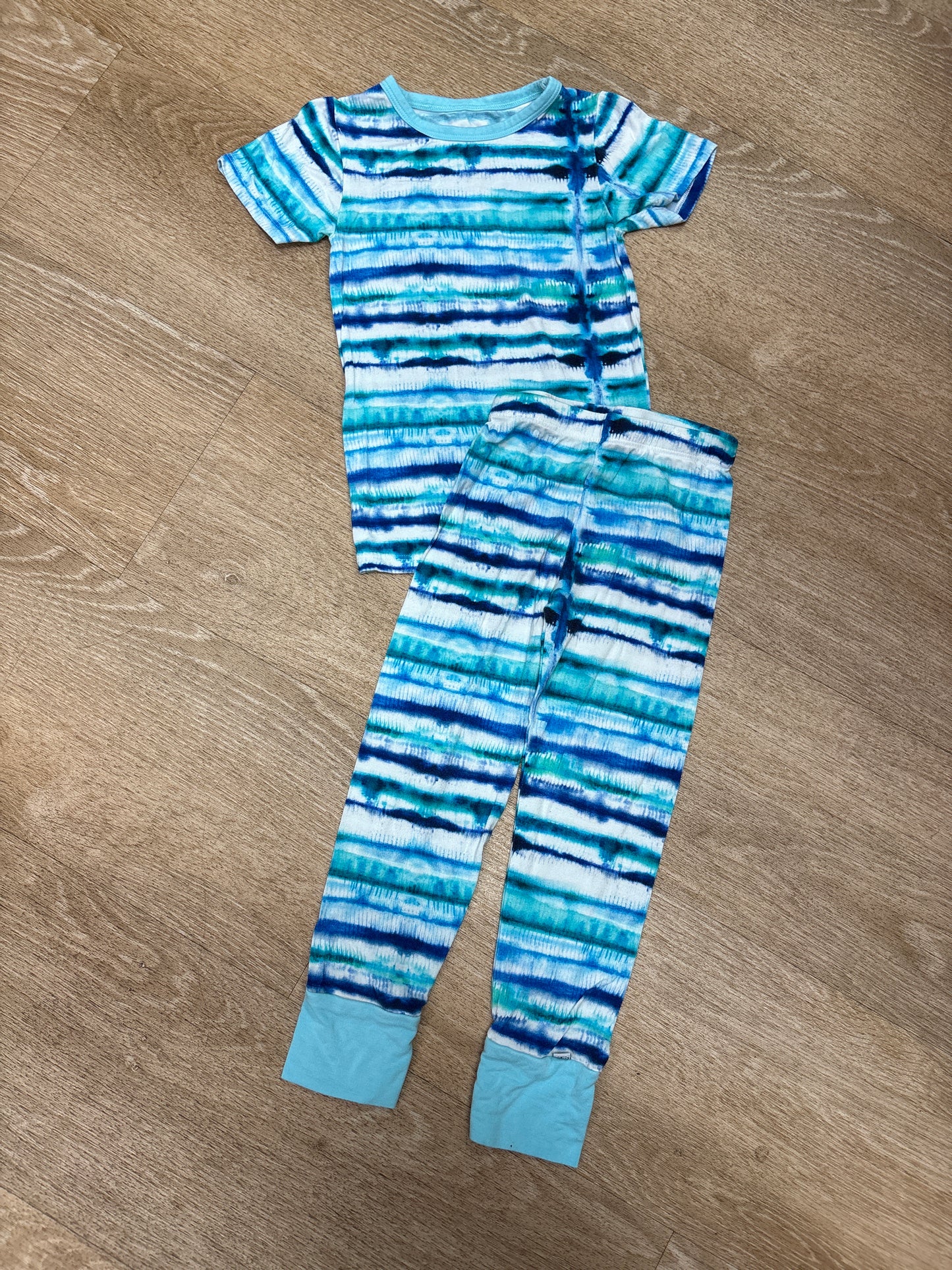 2T Birdie Bean Multi Blue Tye Dye Lounge Set