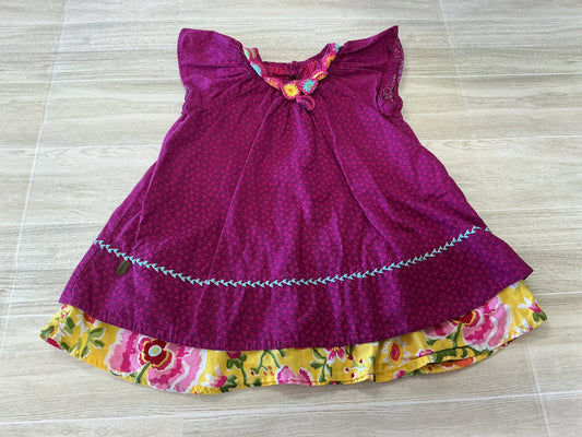 12m Catimini Crochet Collared Purple Dress