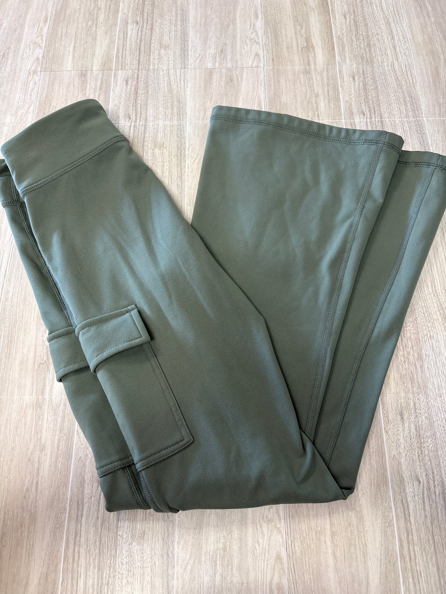 10 Olive Cargo Soft Flares