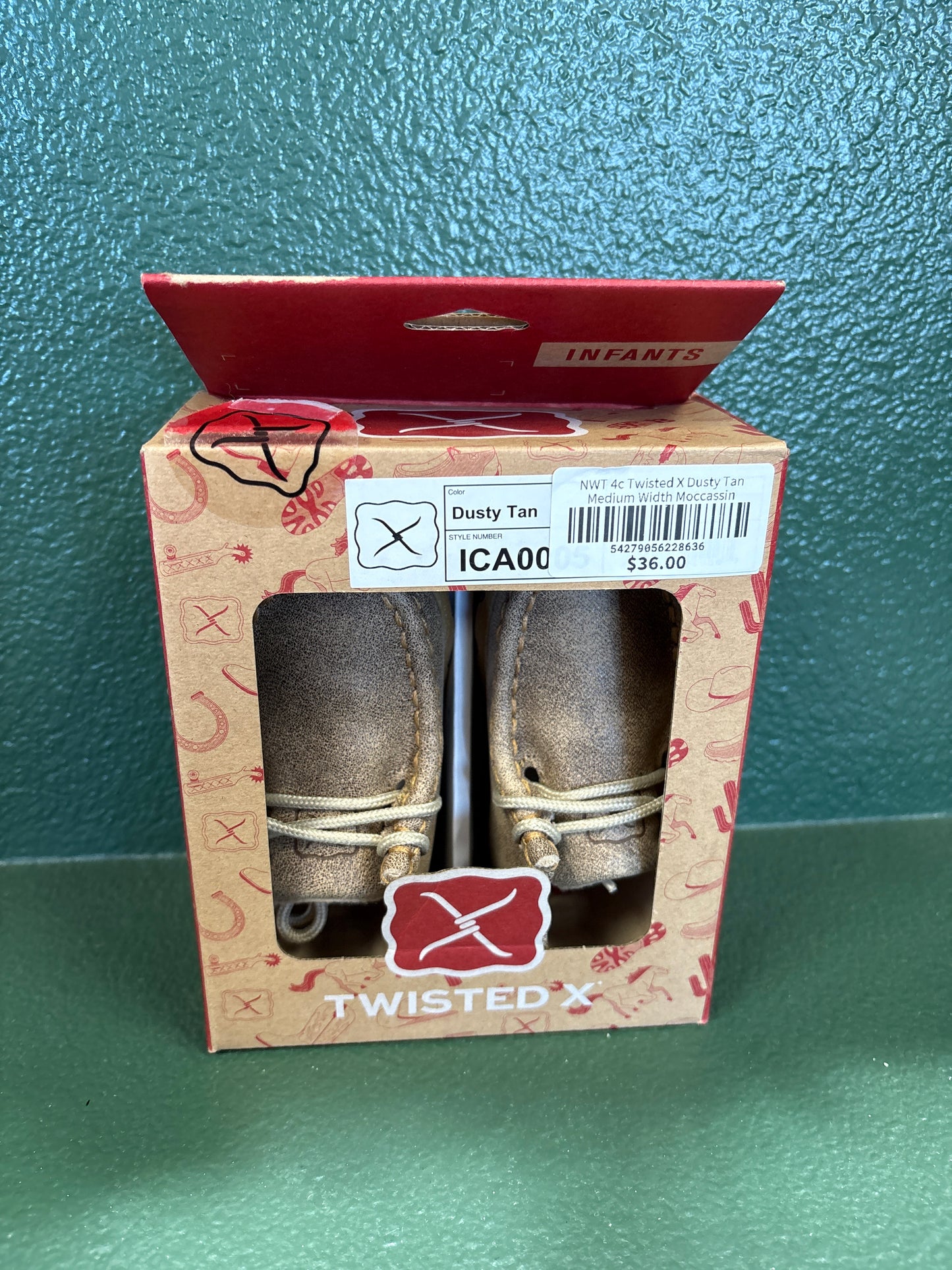 NWT 4c Twisted X Dusty Tan Medium Width Moccassin