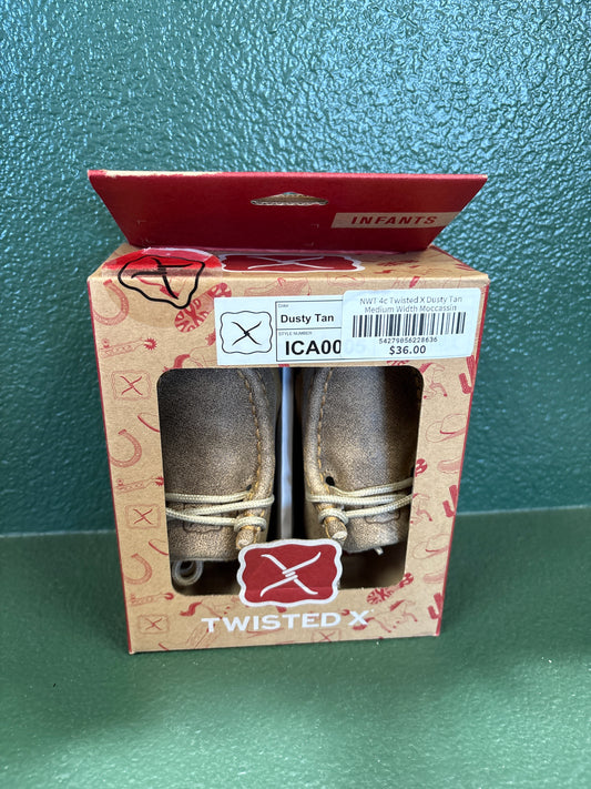 NWT 4c Twisted X Dusty Tan Medium Width Moccassin