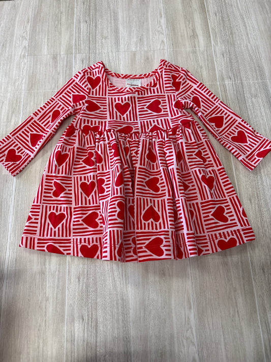 3-6m Red Heart Hanna Anderson Dress