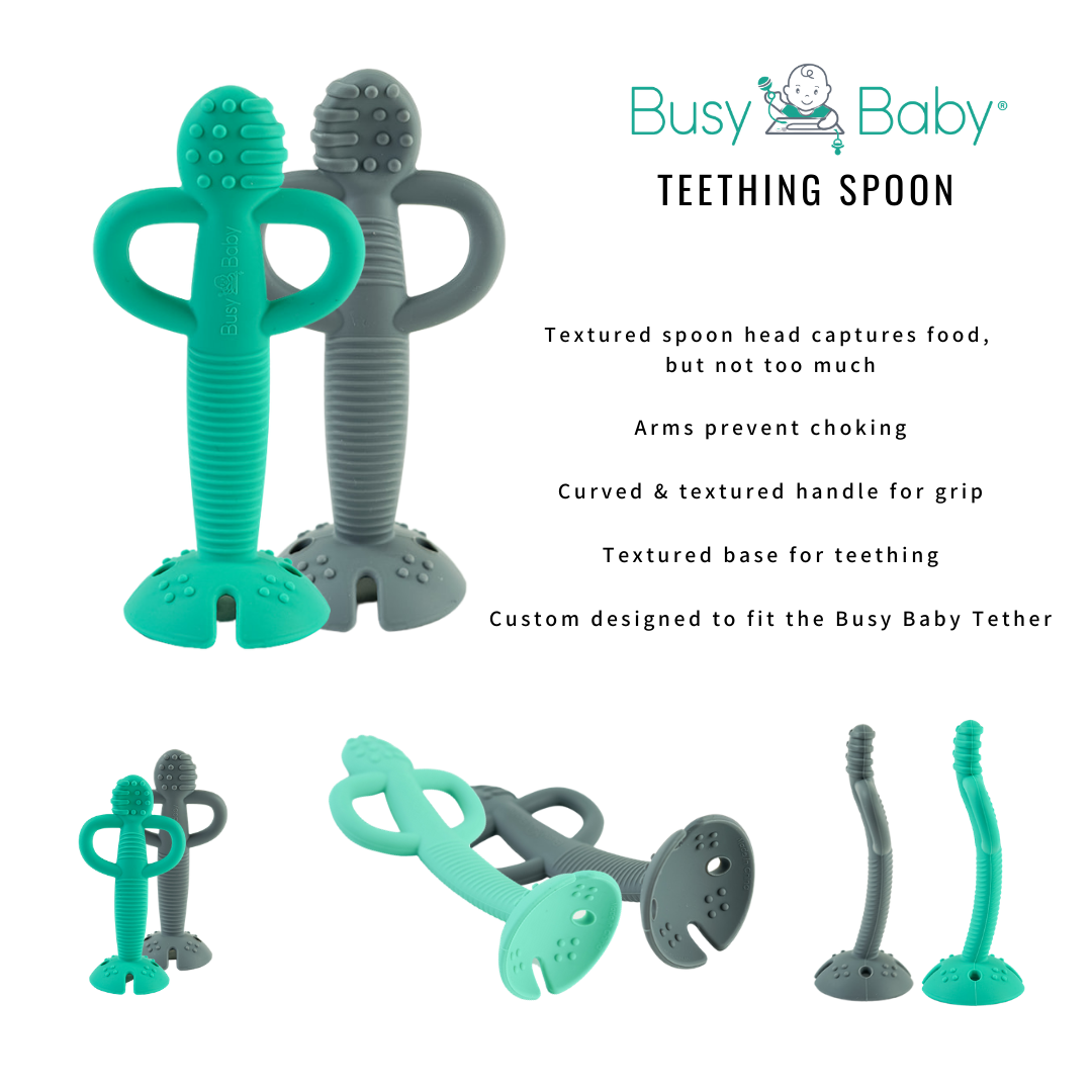 Busy Baby - Teether & Training Spoon: Tan