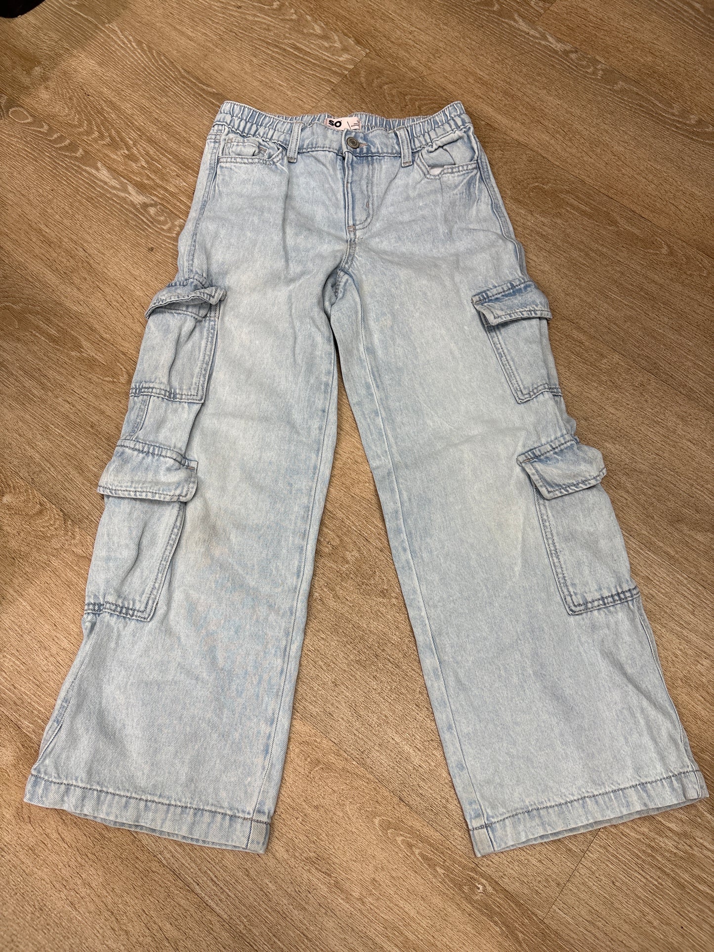 12 Light Wash Cargo Denim