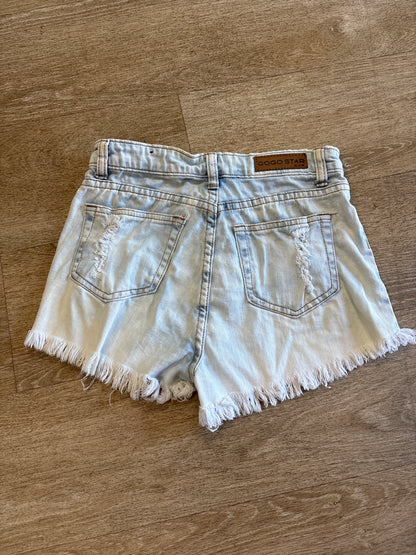 Womens 5 Light Wash Shorts - Blemish