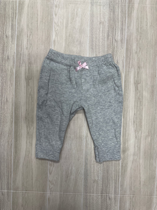 0-3m Jogger Pant with Bow - Grey