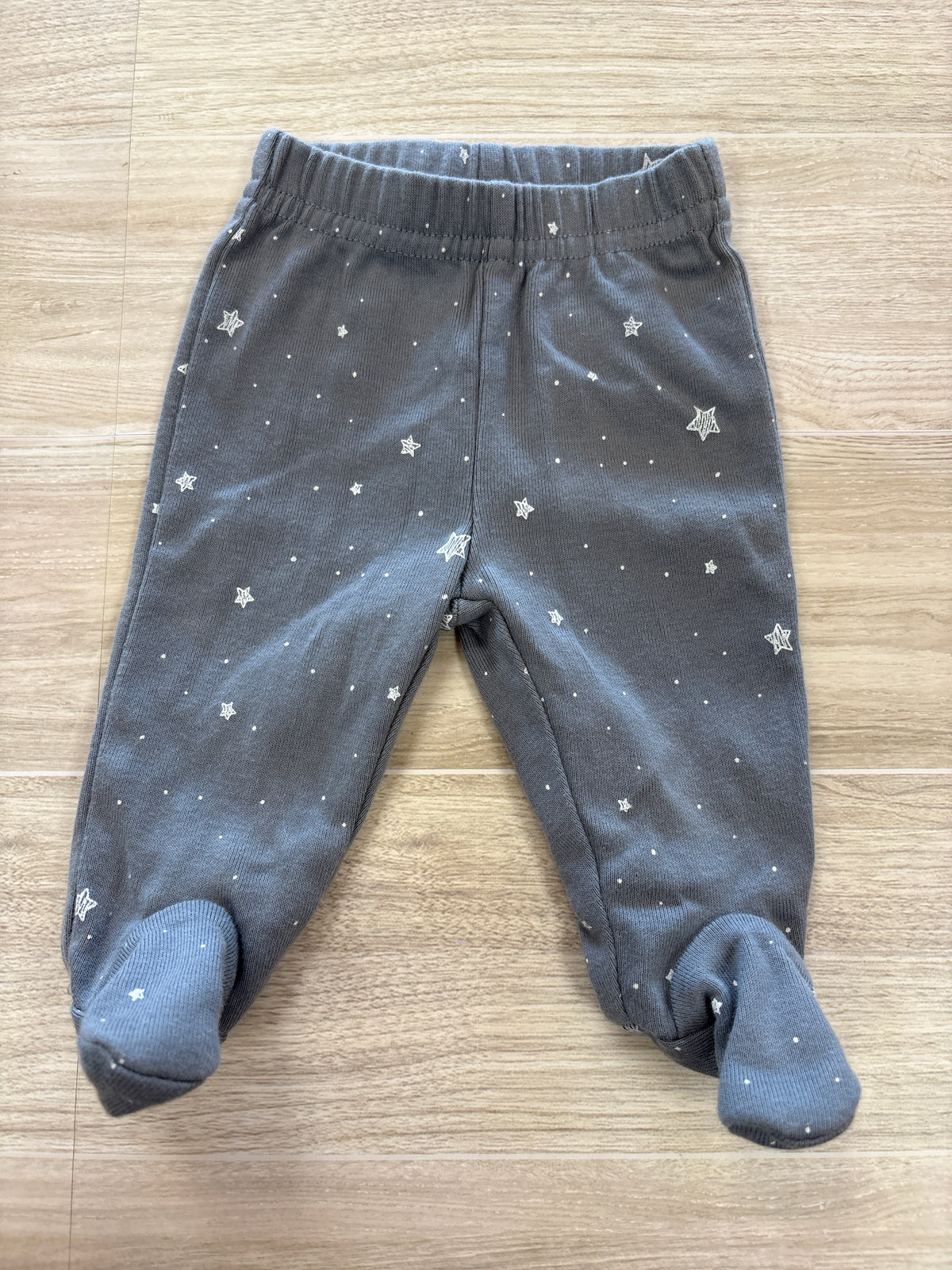 Preemie Grey Stars Footed Legging