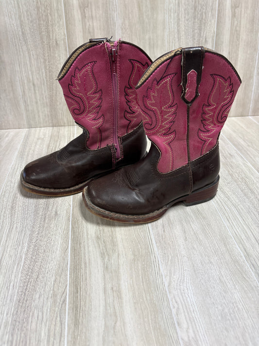 8c Brown/Pink Roper Western Boot - Blemish