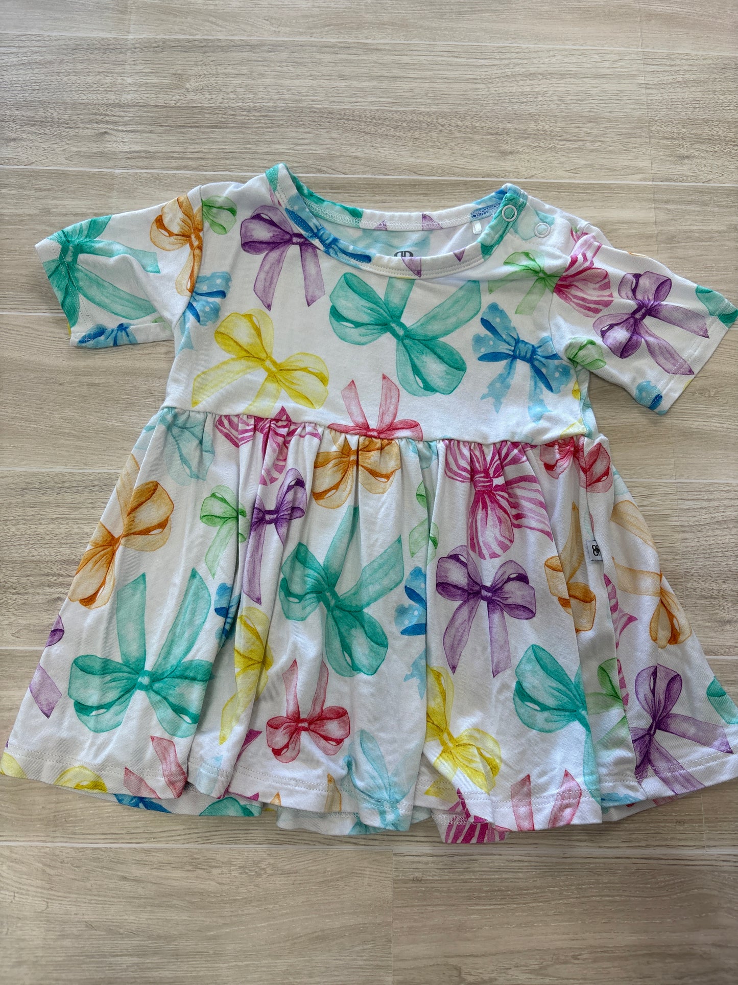 2T Bums & Roses Multi Colored Bows Dress