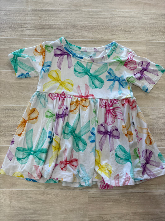 2T Bums & Roses Multi Colored Bows Dress