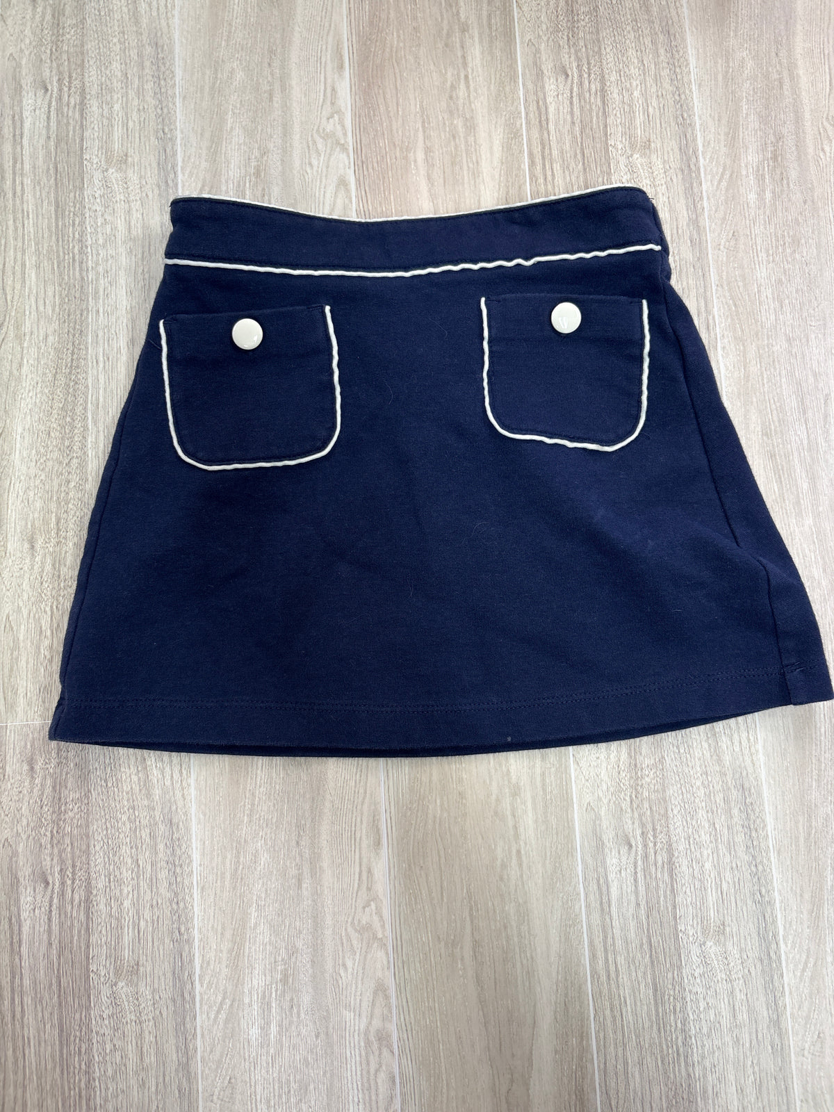 4 Janie And Jack Navy Button Skirt