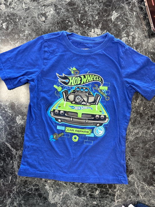 5T Hot Wheels Cobalt Blue Car Repairs Graphic Shirt