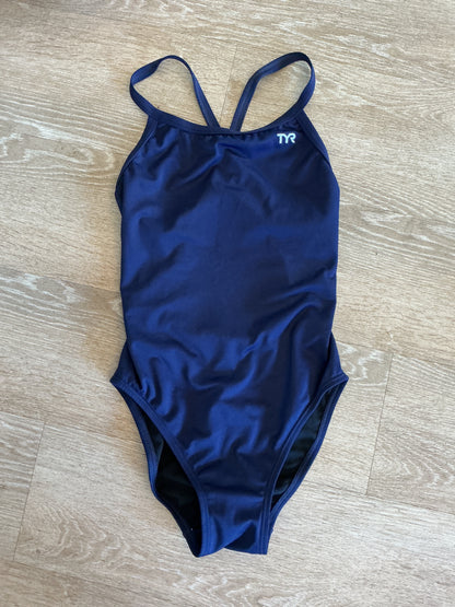 Womens Small/Medium Navy One Piece Swim Suit