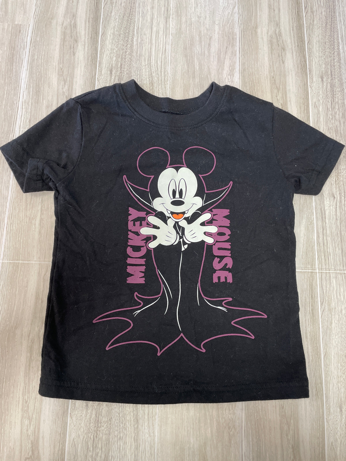 2T Black Dracula Mickey Graphic Tee