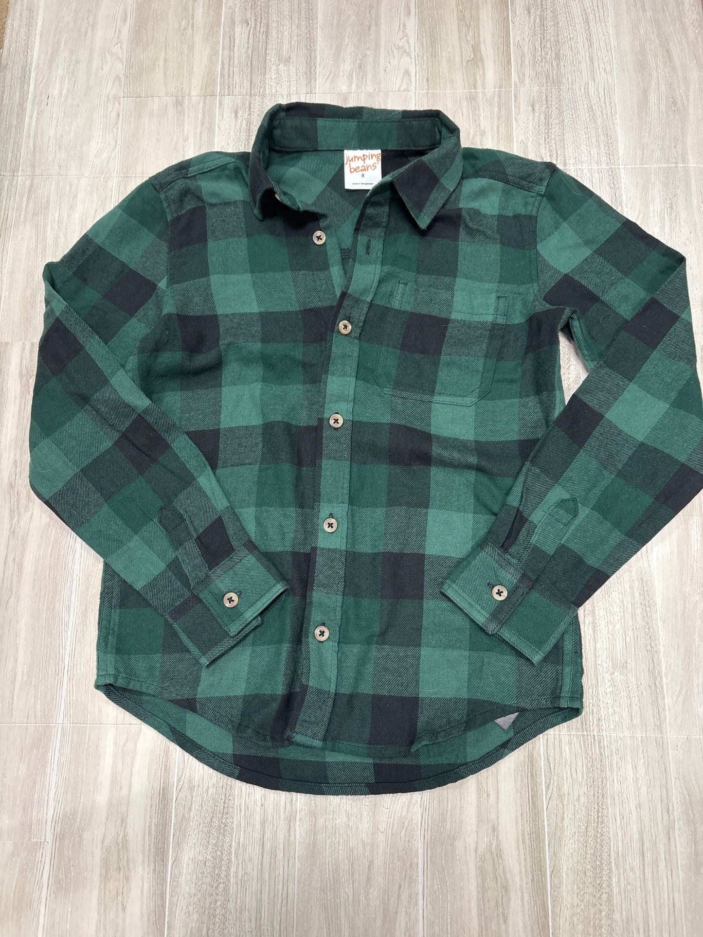8 Black/Green Plaid Flannel