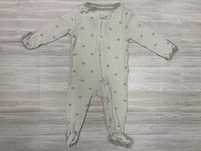 6-9m Nuetral Colored Footie Pajama 2 Pack