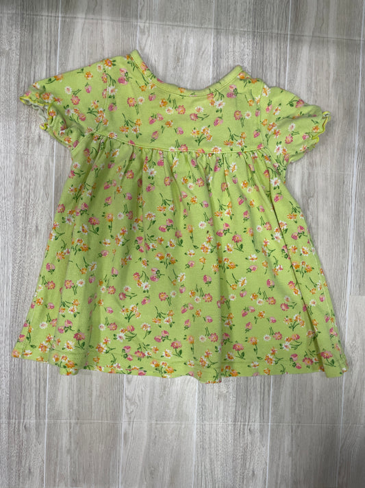 6-12m Green Floral Dress