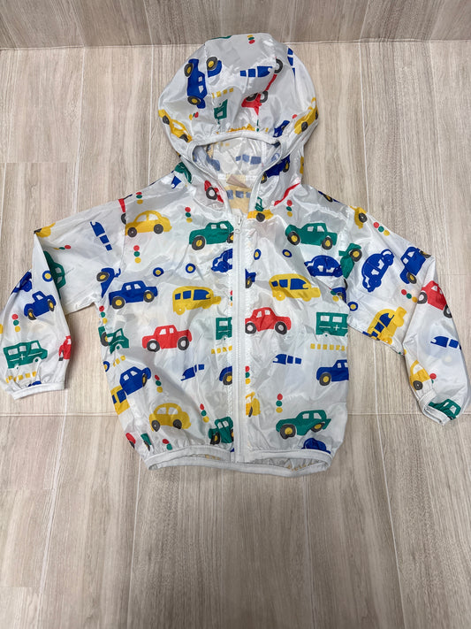 2T White Cars Windbreaker Jacket