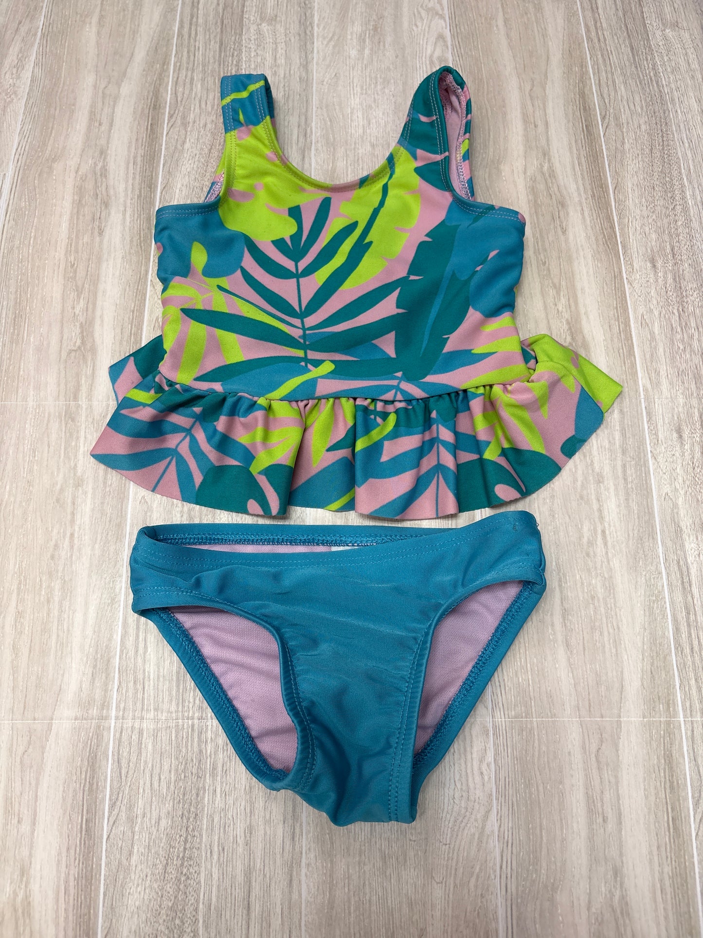 9m Blue Leafy 2 Piece Swim Suit