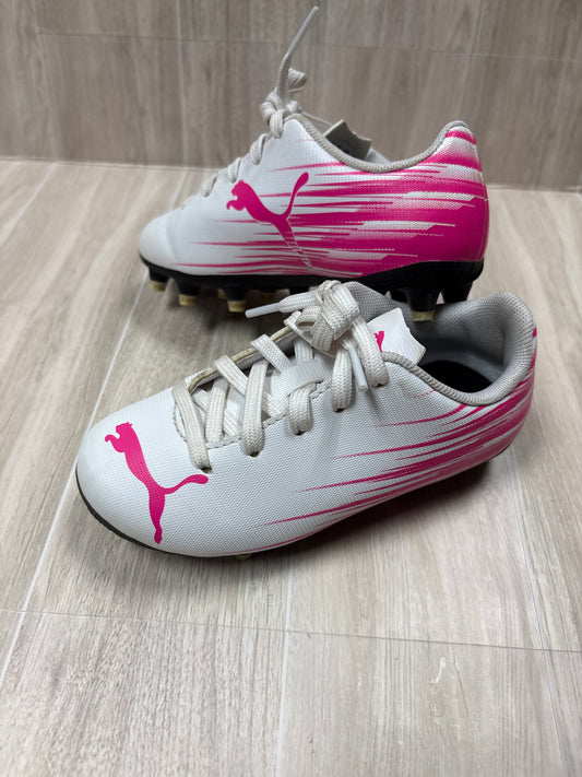 9c Pink/White Puma Cleats