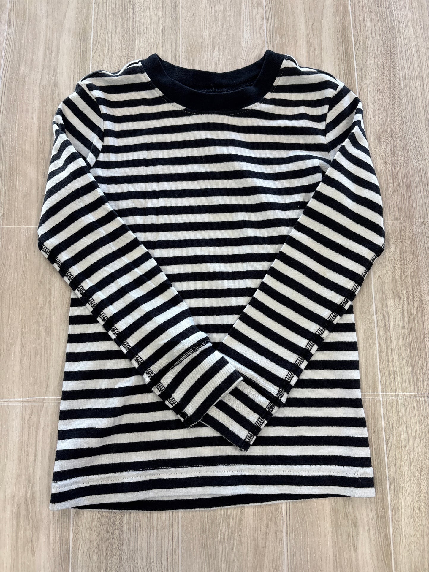 5 Tea Black And White Striped Long Sleeve