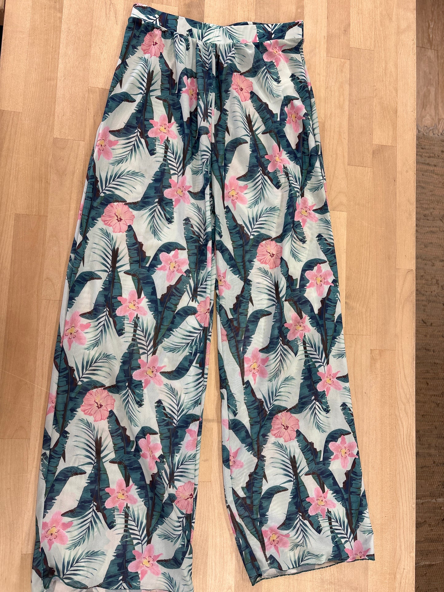 8 Tropical Floral Swim Cover Pants