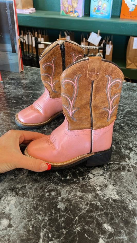 6c Old West Pink Western Boots
