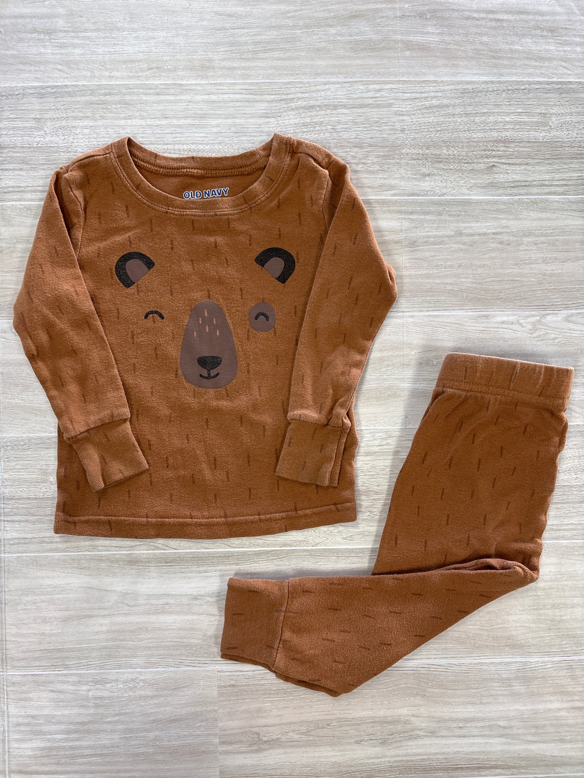 12-18m Brown Bear 2 Piece Pajama Set