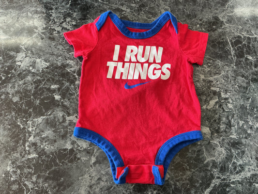 6m I Run Things Nike Onesie