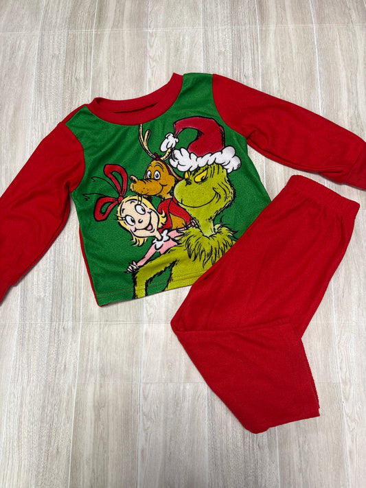 2T The Grinch 2 Piece Pajama Set