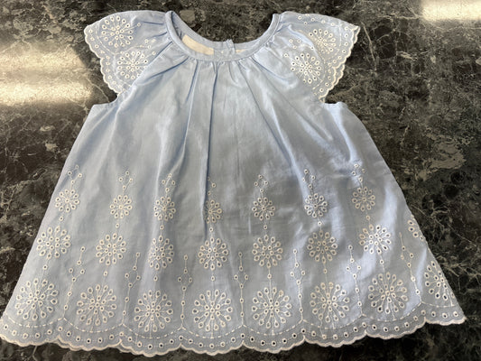 18m Light Blue Eyelet Tunic Top