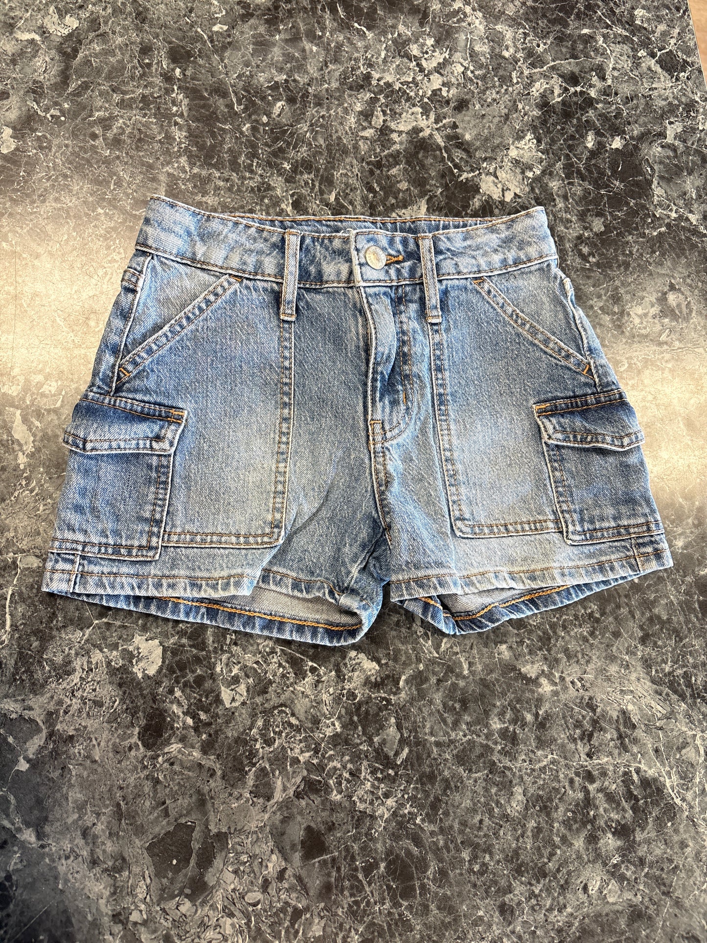 8 Cargo Denim Shorts