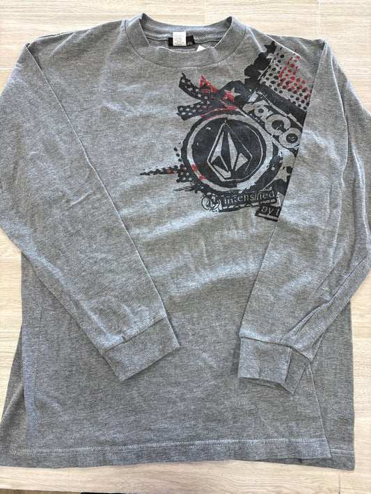 12/14 Volcom Grey Graphic Long Sleeve