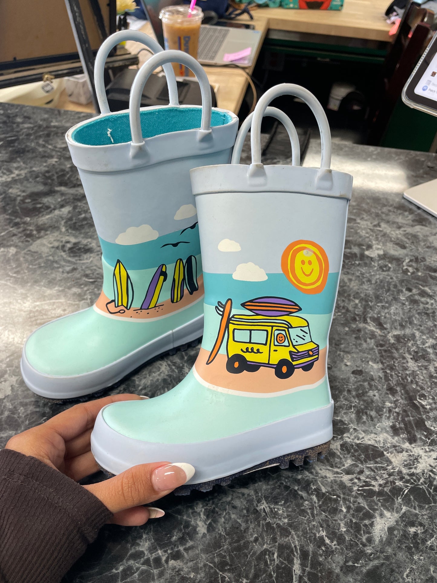 5c Surf Van Blue Rainboots