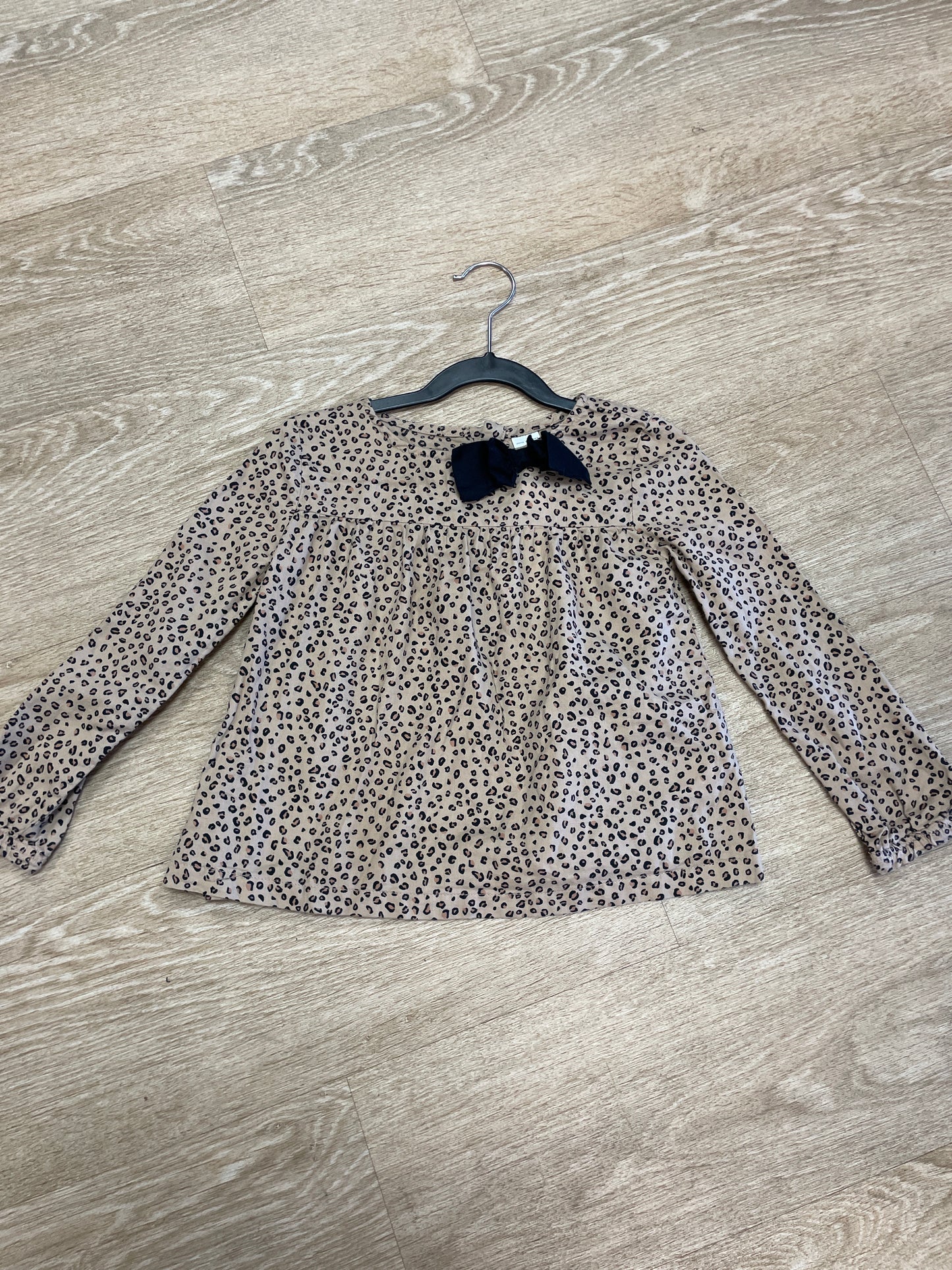 5T Leopard Bow Long Sleeve