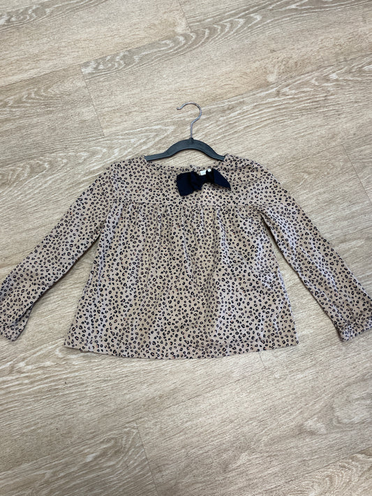 5T Leopard Bow Long Sleeve