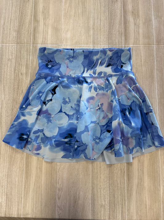 8 Blue Floral Athletic Skort