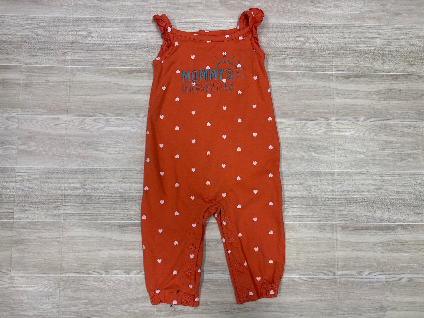 6m Mommys Sunshine Red Heart Jumpsuit