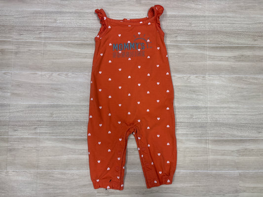 6m Mommys Sunshine Red Heart Jumpsuit