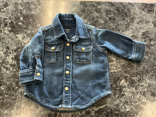 3-6m NWT Gap Soft Denim Pearl Snap