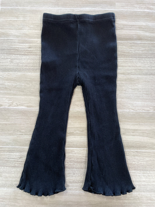 18-24m Black Ribbed Flare Legging