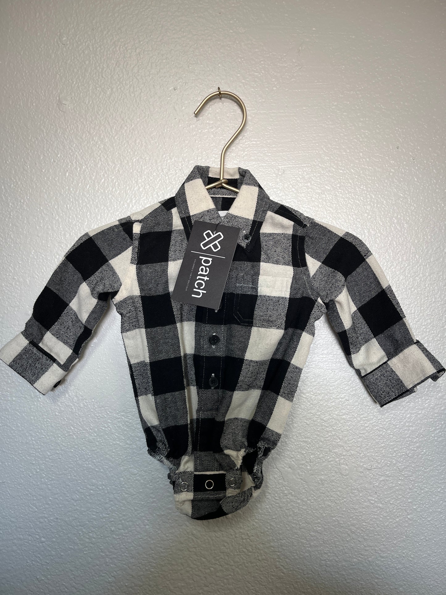 3m Gingham Flannel Onesie