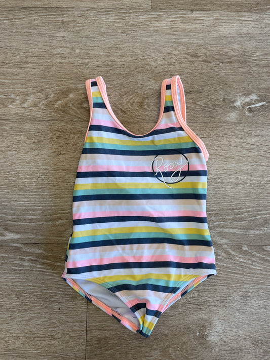 2T Pastel Striped Swimsuit