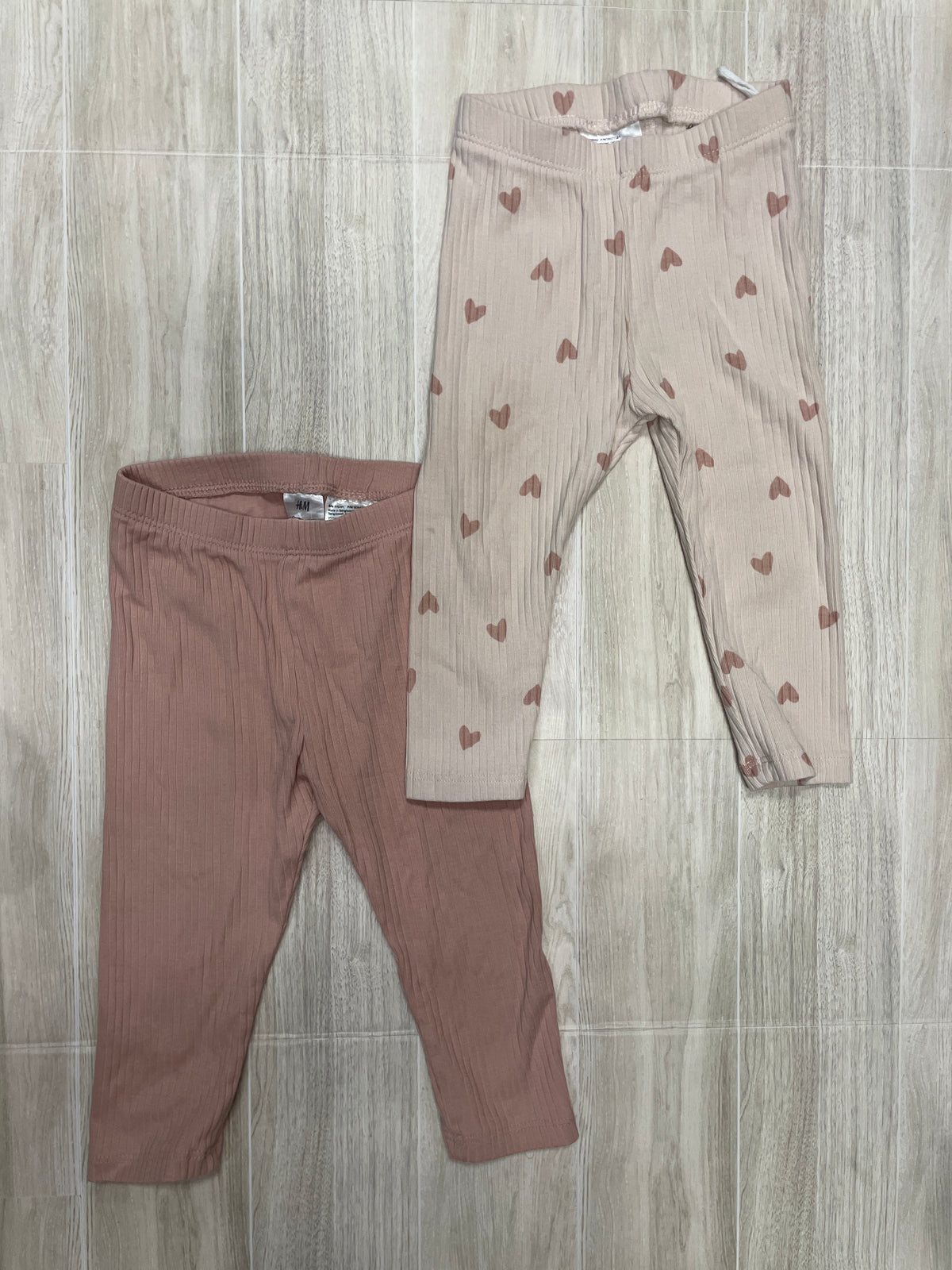 12m 2 Pack Legging Blush Hearts/Pink