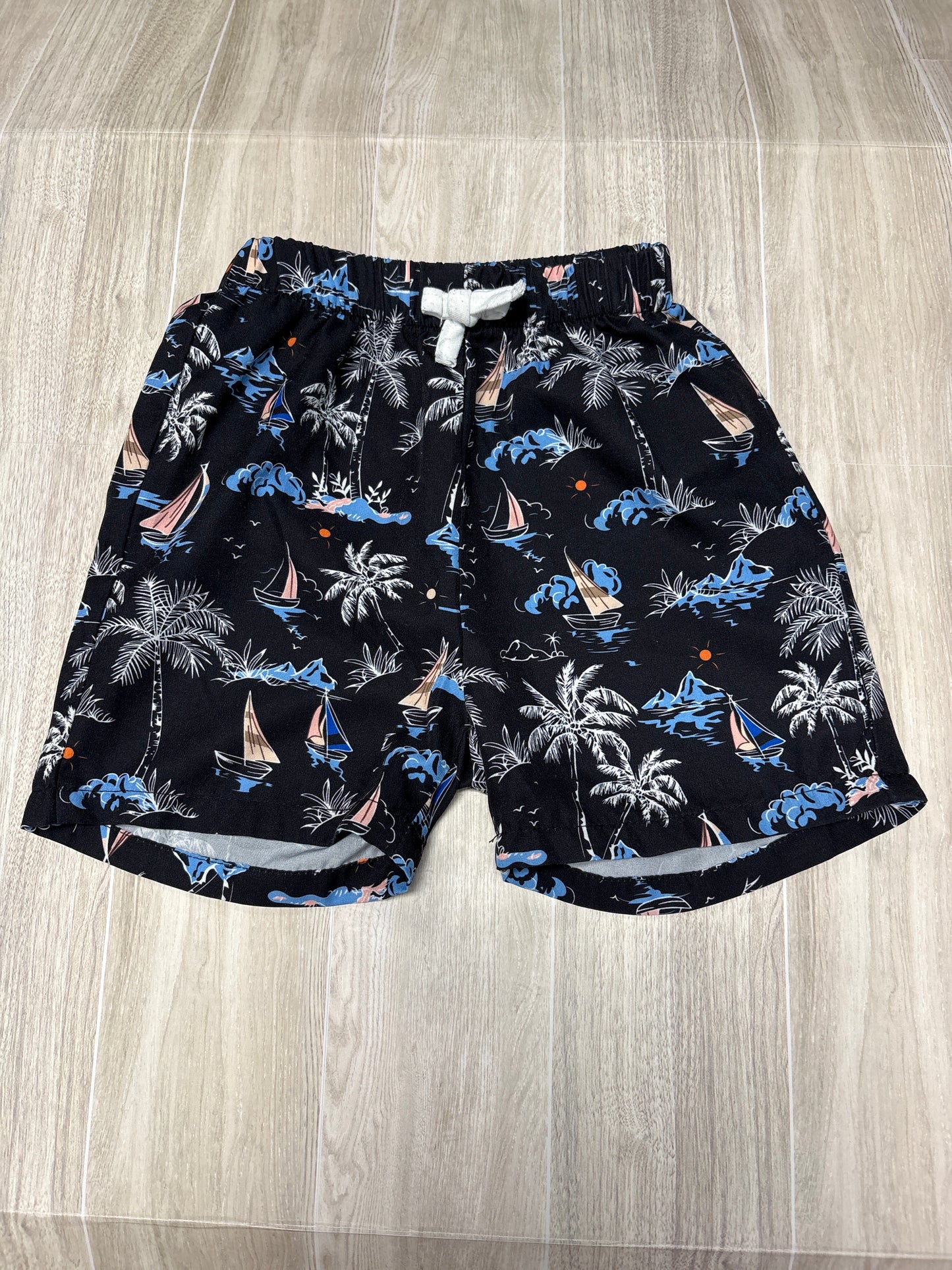 4T Black Sailboat Shorts