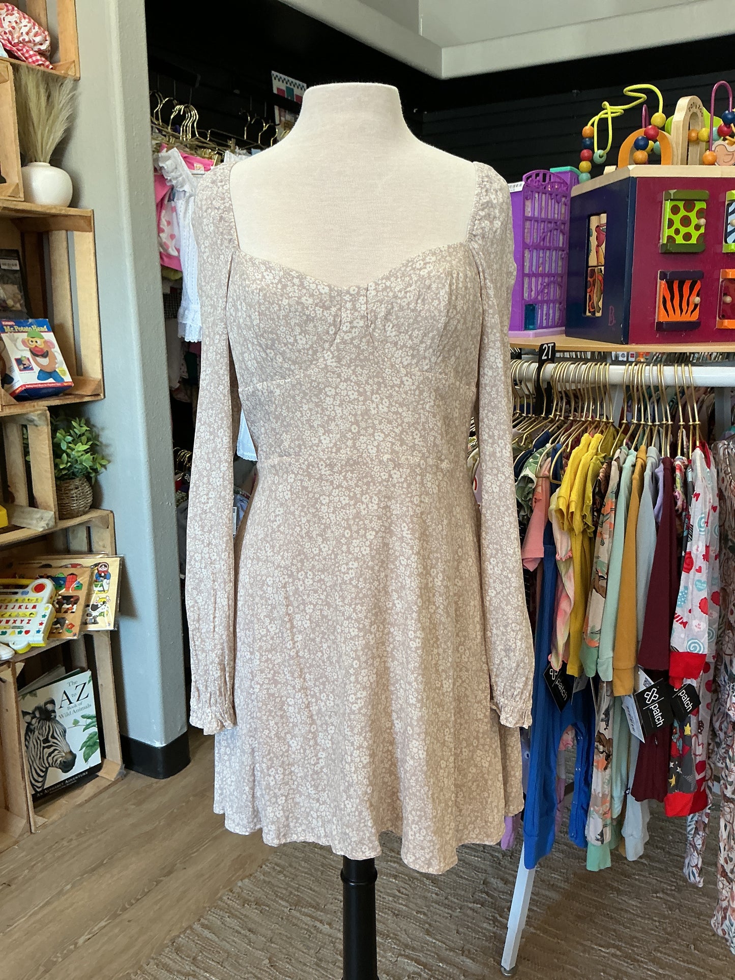 Womens XL Blush Floral Dress